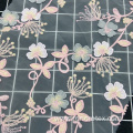 High Density Nylon Woven 3DFlower Embroidered Tulle Fabric